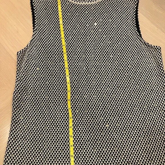 St John Sleeveless Black & Gold Rhinestone top, Evening collection, S-Medium - Picture 9 of 9